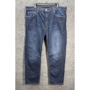 Levis 505 Jeans Mens 40x32 Blue Regular Straight Leg Denim Stretch Dark Wash